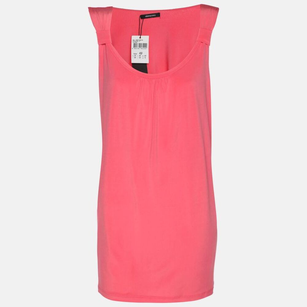 Elena Miro Pink Jersey Sleeveless Tops L